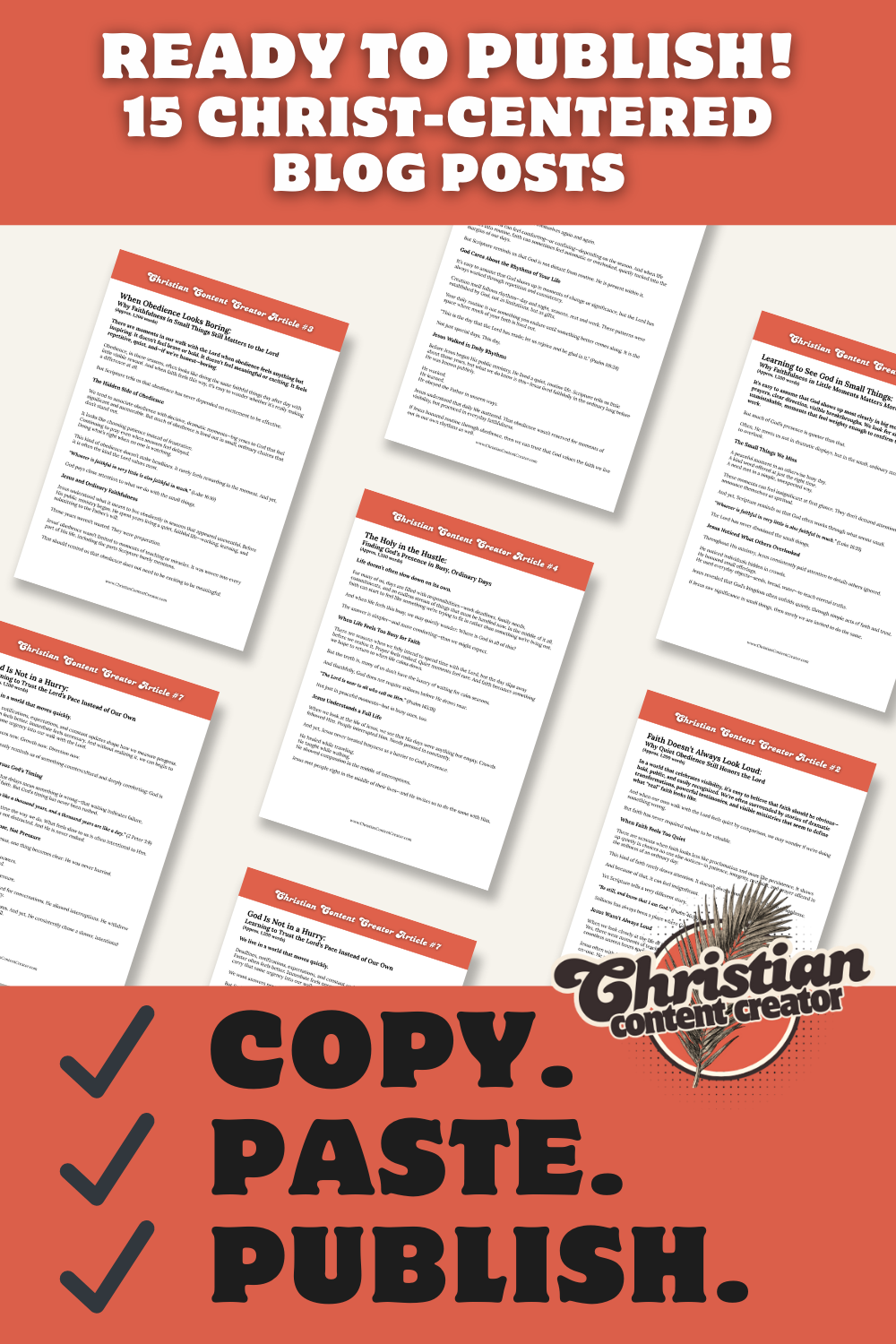 Faith in the Everyday: 15 Christ-Centered Blog Posts for Christian Content Creators