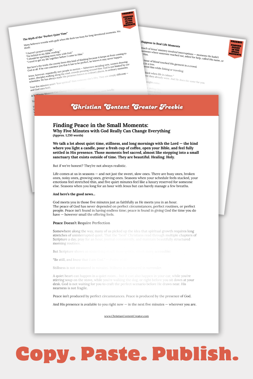 Finding Peace in the Small Moments - FREEBIE!!